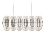 Fiordlys Linear Pendant - White / Silver