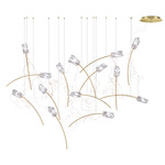 Tulip Freestanding Multi-Light Pendant - Brass / Prisma
