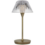 Blaze Rechargeable Table Lamp - Natural Brass / Crystal
