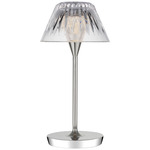 Blaze Rechargeable Table Lamp - Polished Nickel / Crystal