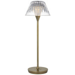 Blaze Rechargeable Table Lamp - Natural Brass / Crystal