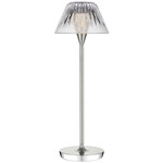 Blaze Rechargeable Table Lamp - Polished Nickel / Crystal