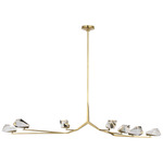 Carraig Chandelier - Natural Brass / Crystal