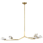 Carraig Chandelier - Natural Brass / Crystal