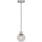 Circon Pendant - Polished Nickel / Crystal