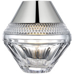 Copper Coast Rechargeable Accent Lamp - Polished Nickel / Crystal