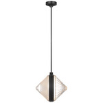 Copper Coast Karo / Olive Pendant - Bronze / Crystal