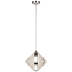 Copper Coast Karo Pendant - Polished Nickel / Crystal