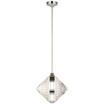 Copper Coast Olive Pendant - Polished Nickel / Crystal