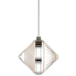 Copper Coast Karo / Olive Pendant - Polished Nickel / Crystal