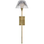 Blaze Tail Wall Sconce - Natural Brass / Crystal