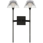 Blaze Tail Wall Sconce - Bronze / Crystal