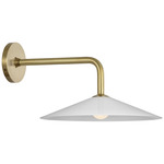 Ponce Wall Sconce - Hand-Rubbed Antique Brass / White / Opal