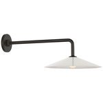 Ponce Articulating Wall Sconce - Modern Iron / White Glass / Opal