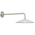 Ponce Articulating Wall Sconce - Polished Nickel / White Glass / Opal