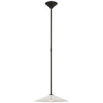 Ponce Pendant - Modern Iron / White Glass
