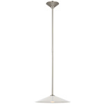 Ponce Pendant - Polished Nickel / White Glass