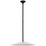 Ponce Pendant - Modern Iron / White Glass