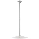 Ponce Pendant - Polished Nickel / White Glass