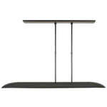 Remi Offset Linear Pendant - Matte Carbon / Warm Walnut