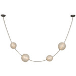 Dune Pendant - Mottled Pewter / Ash Suede / Fizzy Nude