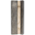 Austera Wall Sconce - Mottled Pewter / Alabaster