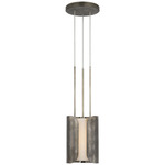 Armise Pendant - Mottled Pewter / Alabaster