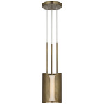 Armise Pendant - Mottled Brass / Alabaster