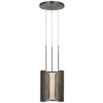 Armise Pendant - Mottled Pewter / Alabaster