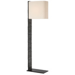Fumar Statement Floor Lamp - Ridged Carbon / Boucle