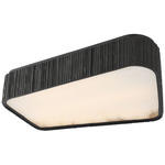 Fumar Asymmetrical Ceiling Light - Ridged Carbon / Alabaster