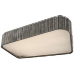 Fumar Asymmetrical Ceiling Light - Ridged Graphite / Alabaster