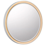 Tricia Color-Select Mirror with Light - Matte White / Polished Nickel / Mirror