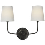 Vendome Cordless Wall Sconce - Bronze / Linen