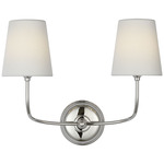Vendome Cordless Wall Sconce - Polished Nickel / Linen