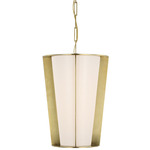 Phinn Pendant - Soft Brass / White
