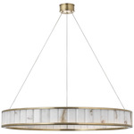 Iterna Chandelier - Antique Burnished Brass / Alabaster