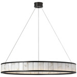 Iterna Chandelier - Modern Iron / Alabaster