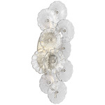 Gianna Wall Sconce - Burnished Silver Leaf / Clear