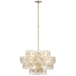 Gianna Chandelier - Hand Rubbed Antique Brass / Gold Fleck