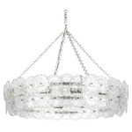 Gianna Ring Chandelier - Burnished Silver Leaf / Clear