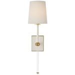 Lucia Cordless Wall Sconce - Matte White / Linen
