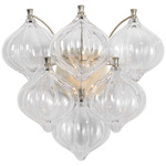 Caselli Wall Sconce - Burnished Silver Leaf / Clear