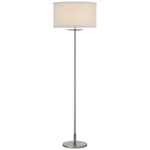 Walker Cordless Floor Lamp - Burnished Silver Leaf / Cream Linen