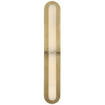Fosse Linear Tube Wall Sconce - Antique Burnished Brass / Alabaster