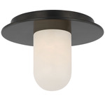 Fosse Solitaire Ceiling Light - Bronze / Alabaster