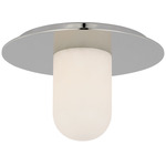 Fosse Solitaire Ceiling Light - Polished Nickel / Alabaster
