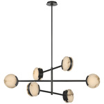 Melange Multi-Positional Disc Chandelier - Bronze / Alabaster