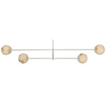 Melange Multi-Positional Disc Chandelier - Polished Nickel / Alabaster
