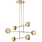 Melange Multi Disc Chandelier - Antique Burnished Brass / Alabaster